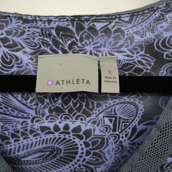 Athleta Paisley Dress Womens S Purple Boho Feminine Active Casual Beach Hippie - Picture 2 of 16